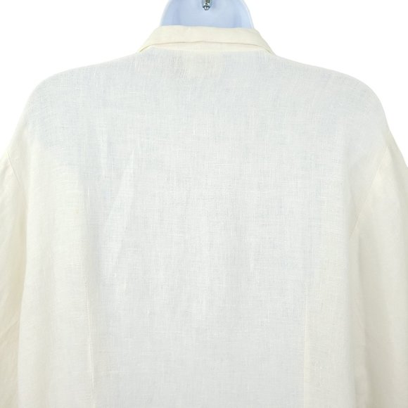 Kiko Comfortable Clothing Linen Button Front Shirt Womens Size M/L Side Vent - Picture 8 of 12